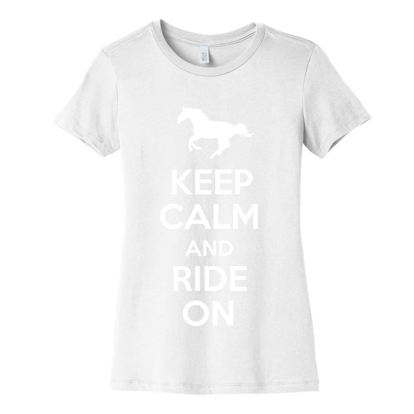 Keep Calm and Ride On Women's Cotton Tee