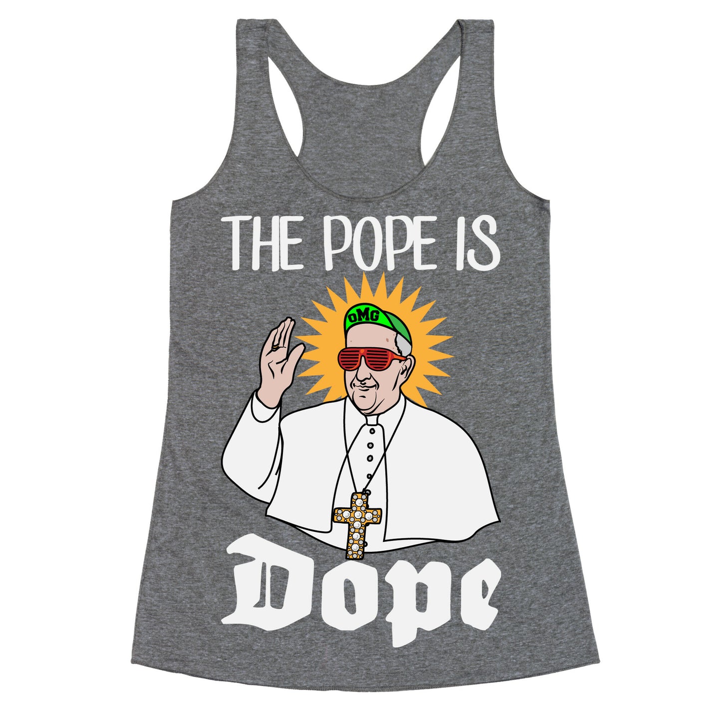 The Pope is Dope Racerback Tank