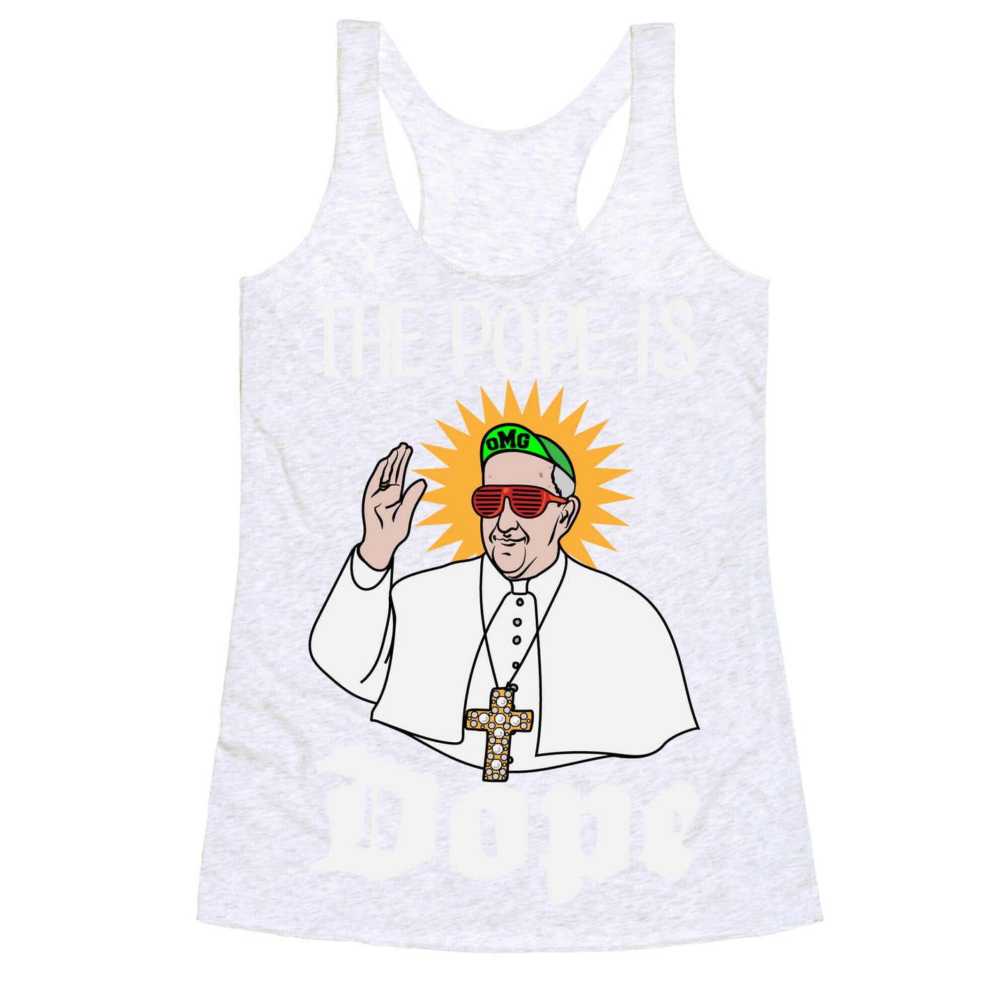 The Pope is Dope Racerback Tank