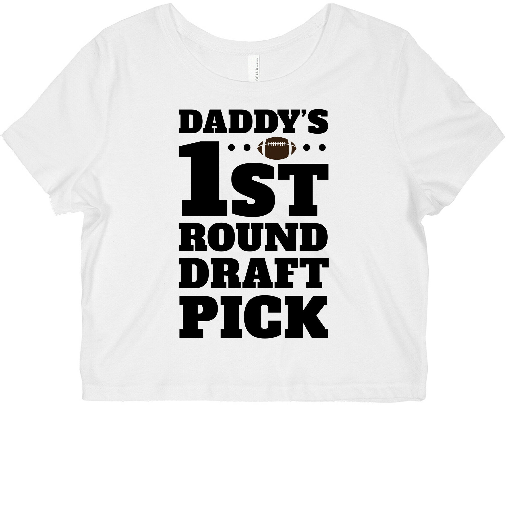 Daddy's First Round Draft Pick Graphic Baby Tee