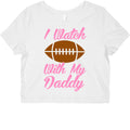 I Watch Football With My Daddy Graphic Baby Tee