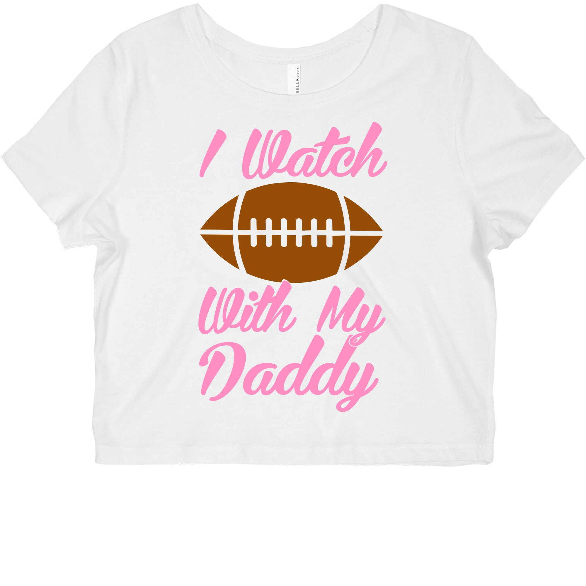 I Watch Football With My Daddy Graphic Baby Tee
