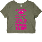 My Daddy Says I'm More Important Than His Fantasy Football Team Graphic Baby Tee
