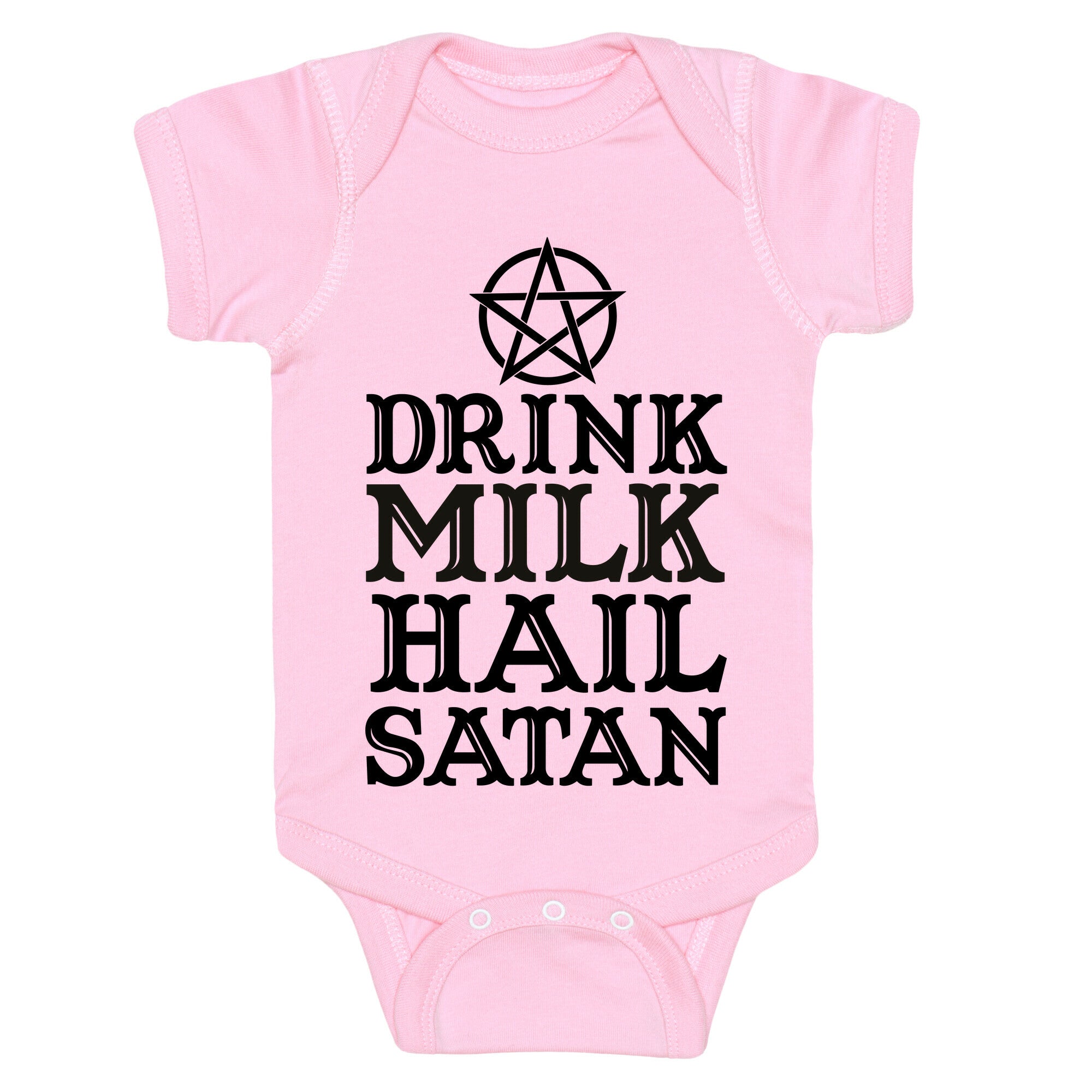 Drink Milk Hail Satan Baby One Piece