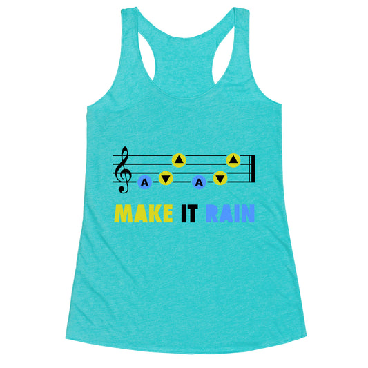 Make It Rain (Song Of Storms) Racerback Tank