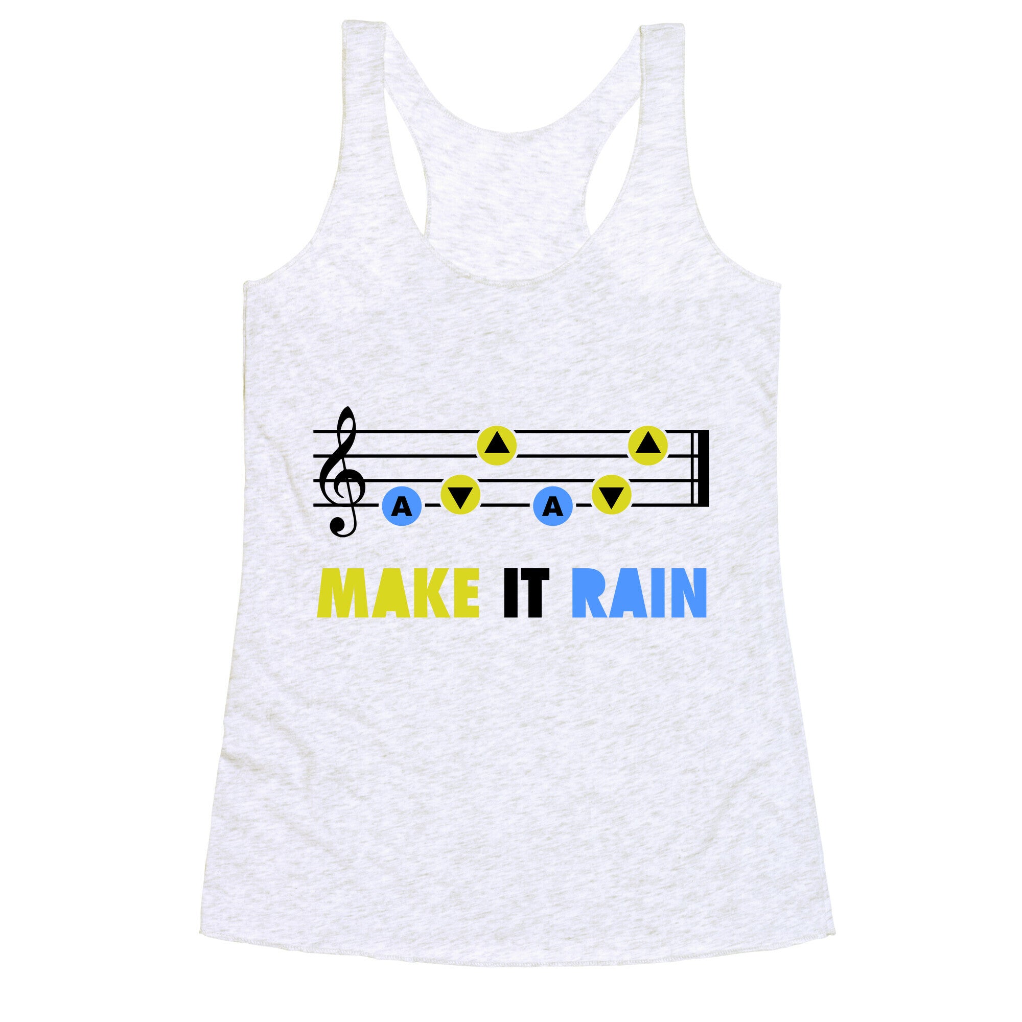 Make It Rain (Song Of Storms) Racerback Tank