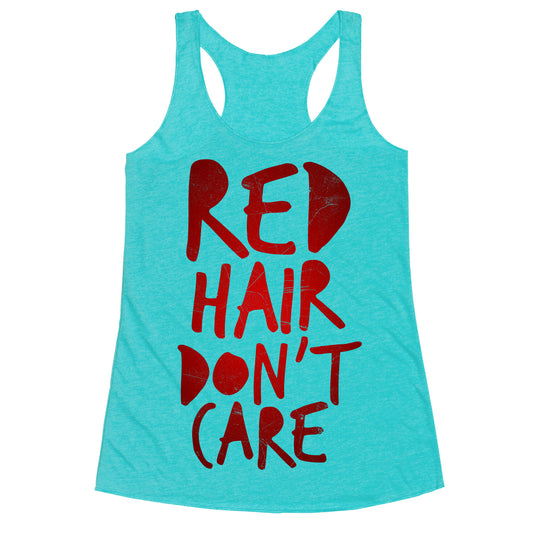 Red Hair Don't Care Racerback Tank