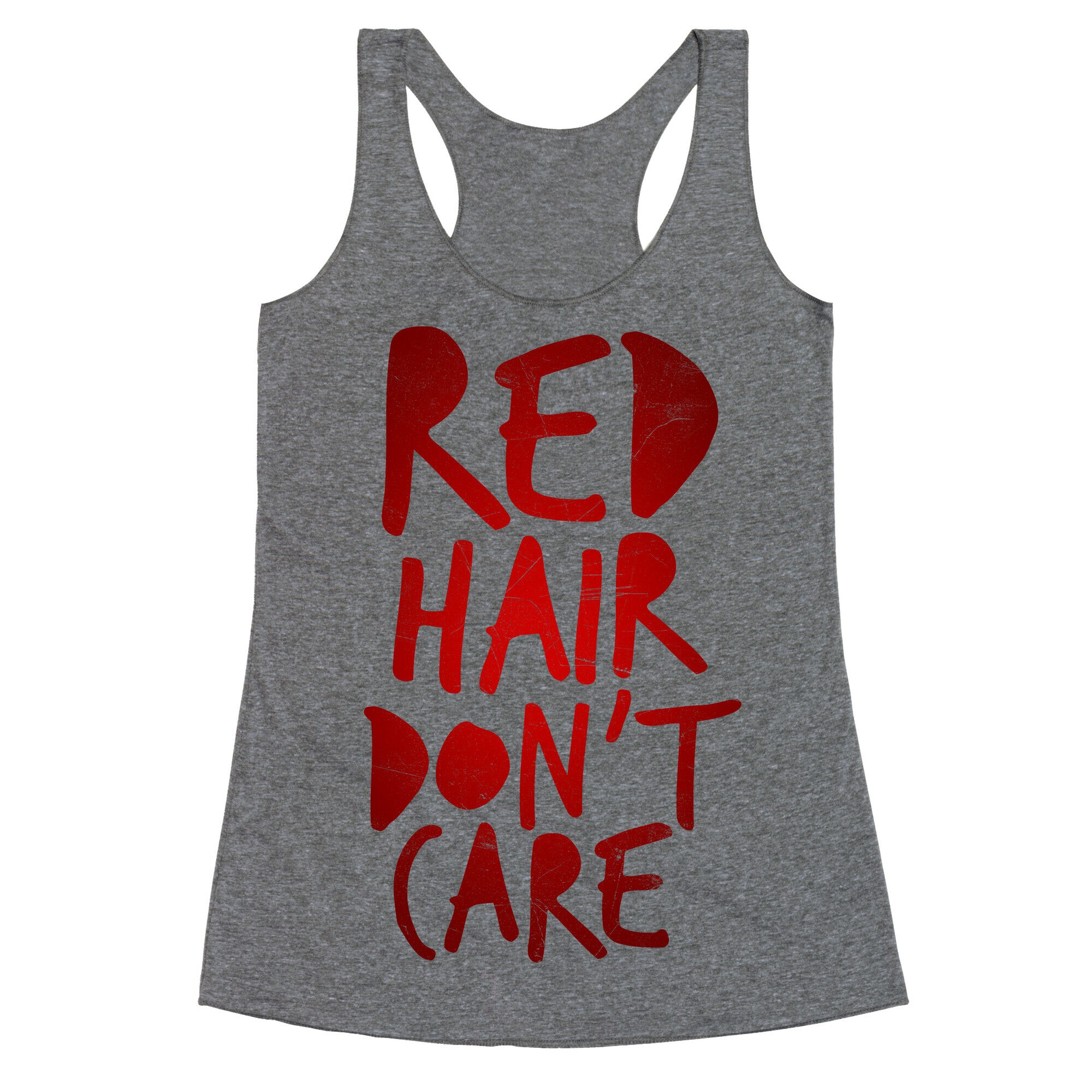 Red Hair Don't Care Racerback Tank