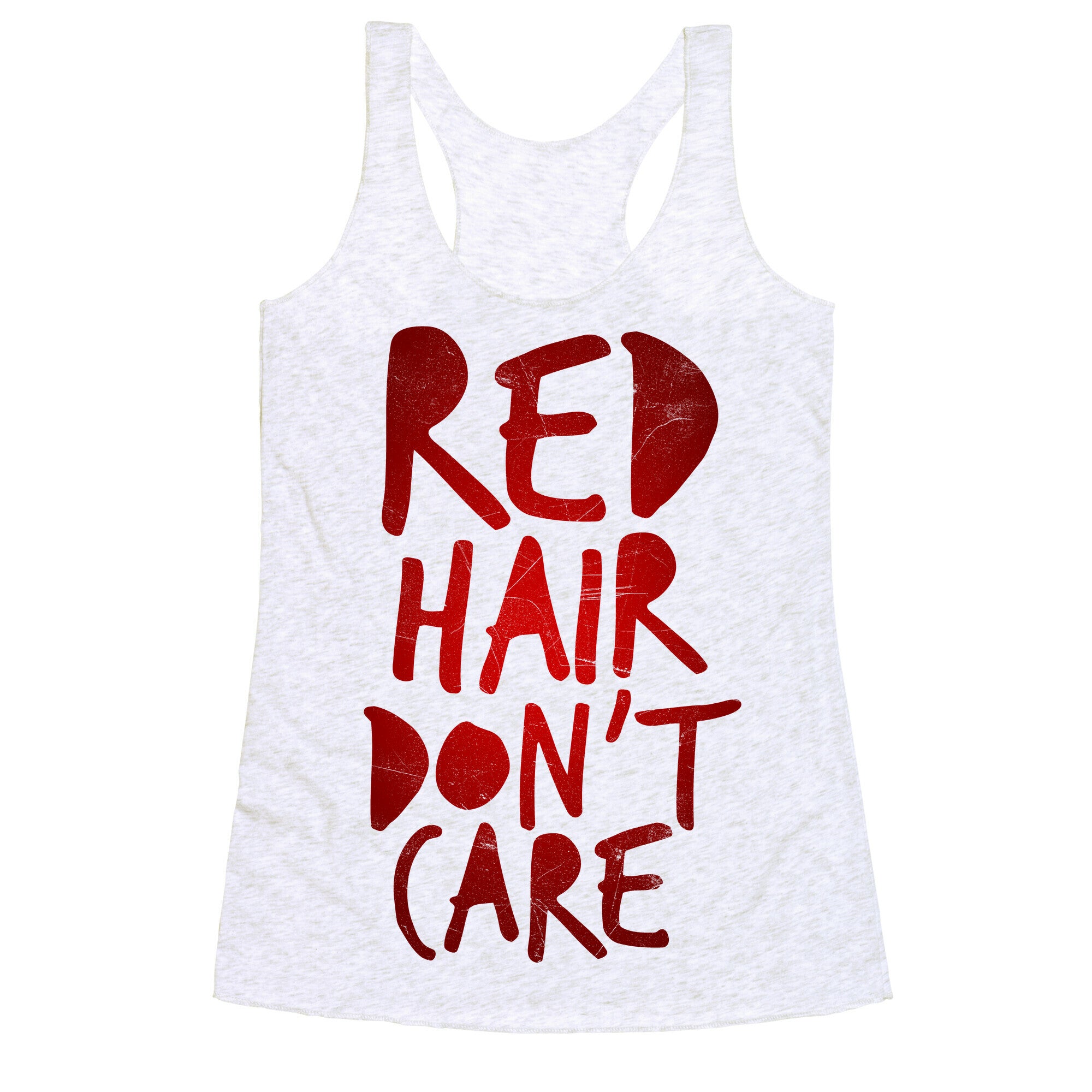 Red Hair Don't Care Racerback Tank