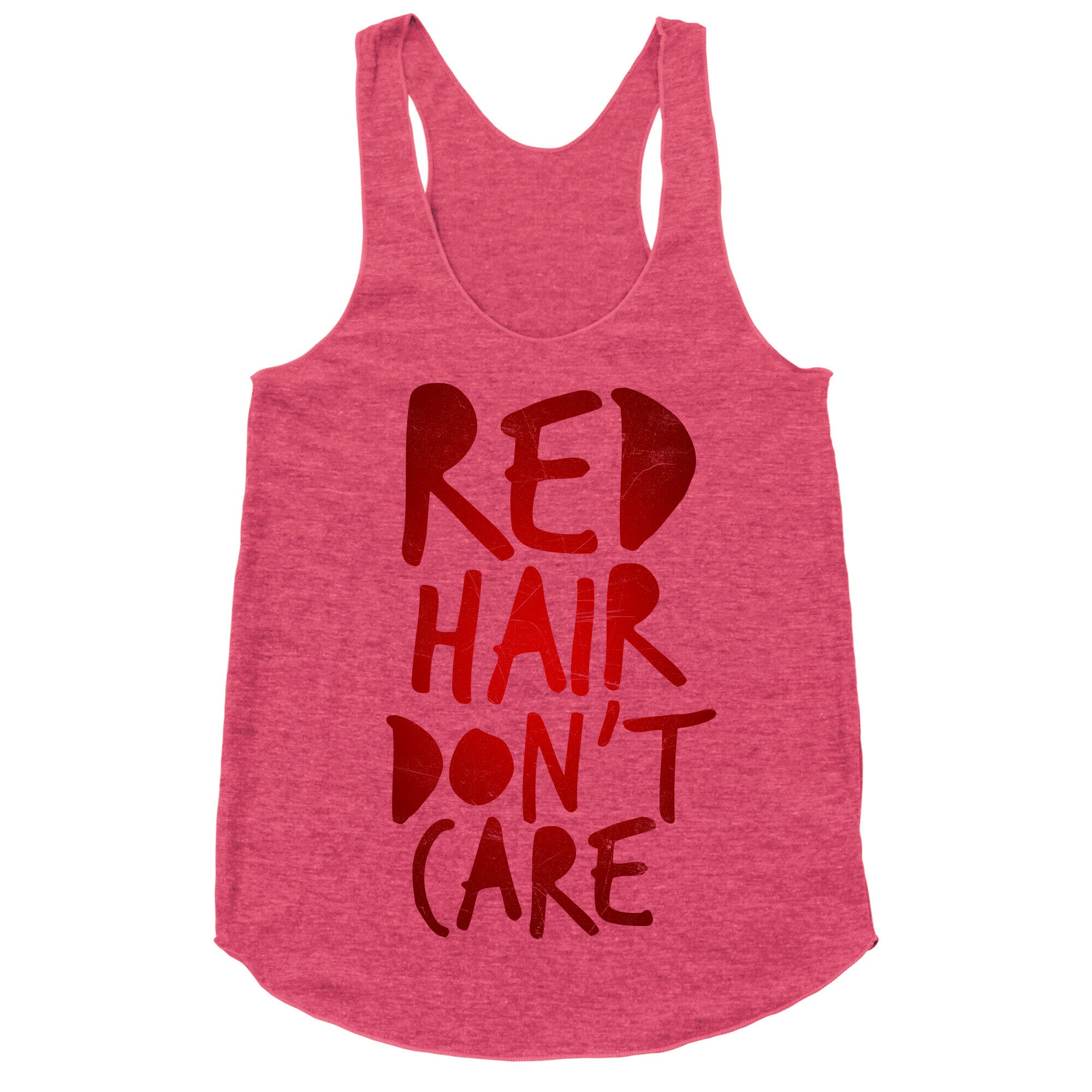 Red Hair Don't Care Racerback Tank