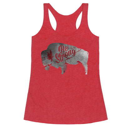 Be Strong, Little Buffalo Racerback Tank