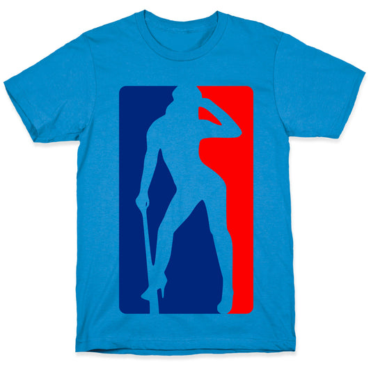 Cleat Chaser (Sexy NBA Logo Parody) T-Shirt