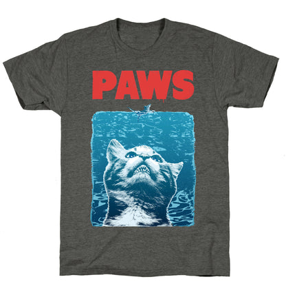 PAWS (Jaws Parody tee) Unisex Triblend Tee