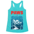 PAWS (Jaws Parody tee) Racerback Tank