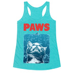 PAWS (Jaws Parody tee) Racerback Tank