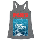 PAWS (Jaws Parody tee) Racerback Tank