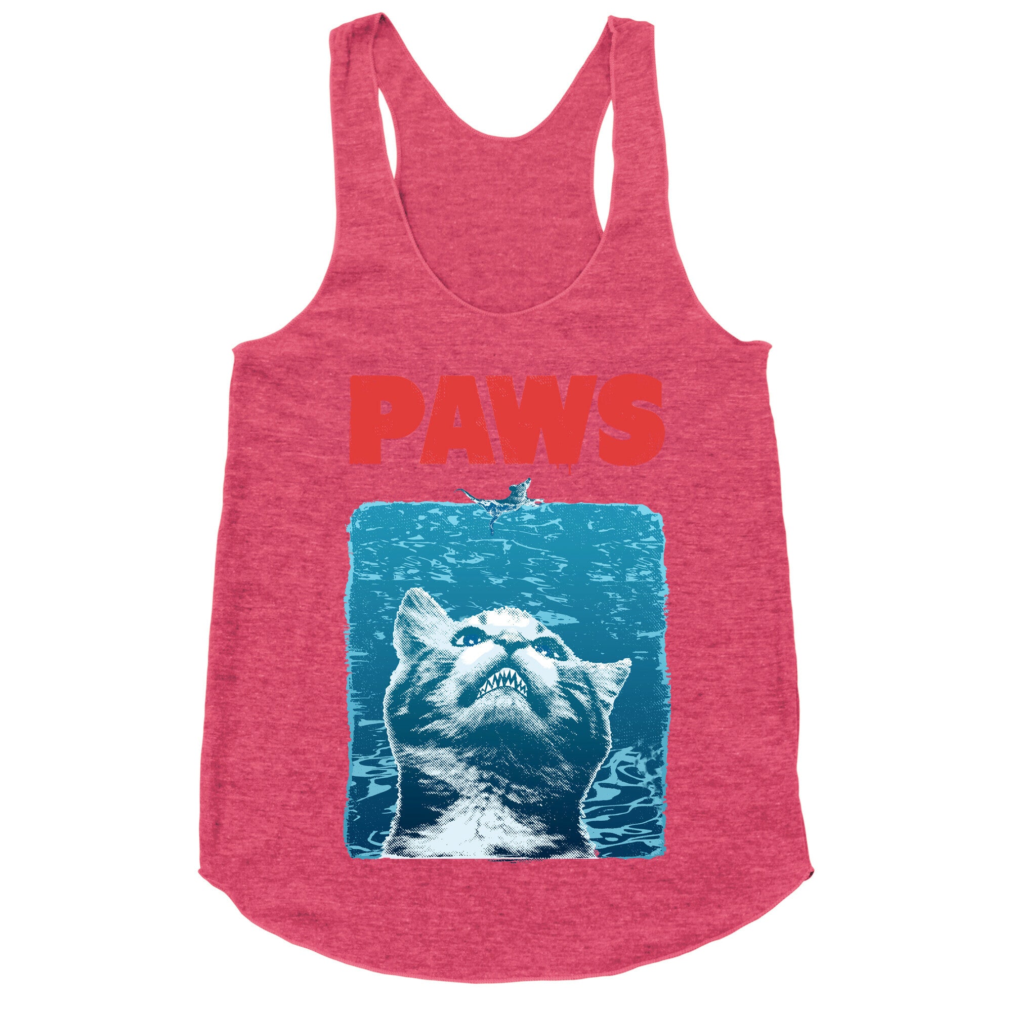 PAWS (Jaws Parody tee) Racerback Tank