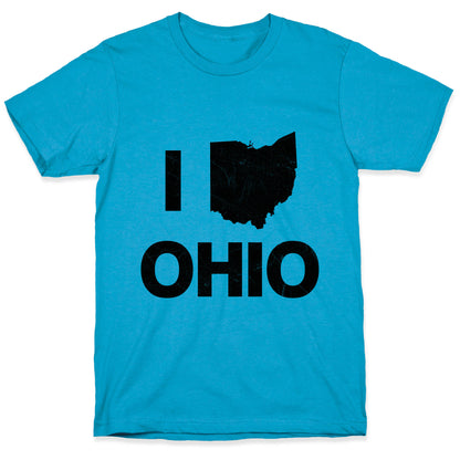 I Love Ohio Unisex Triblend Tee