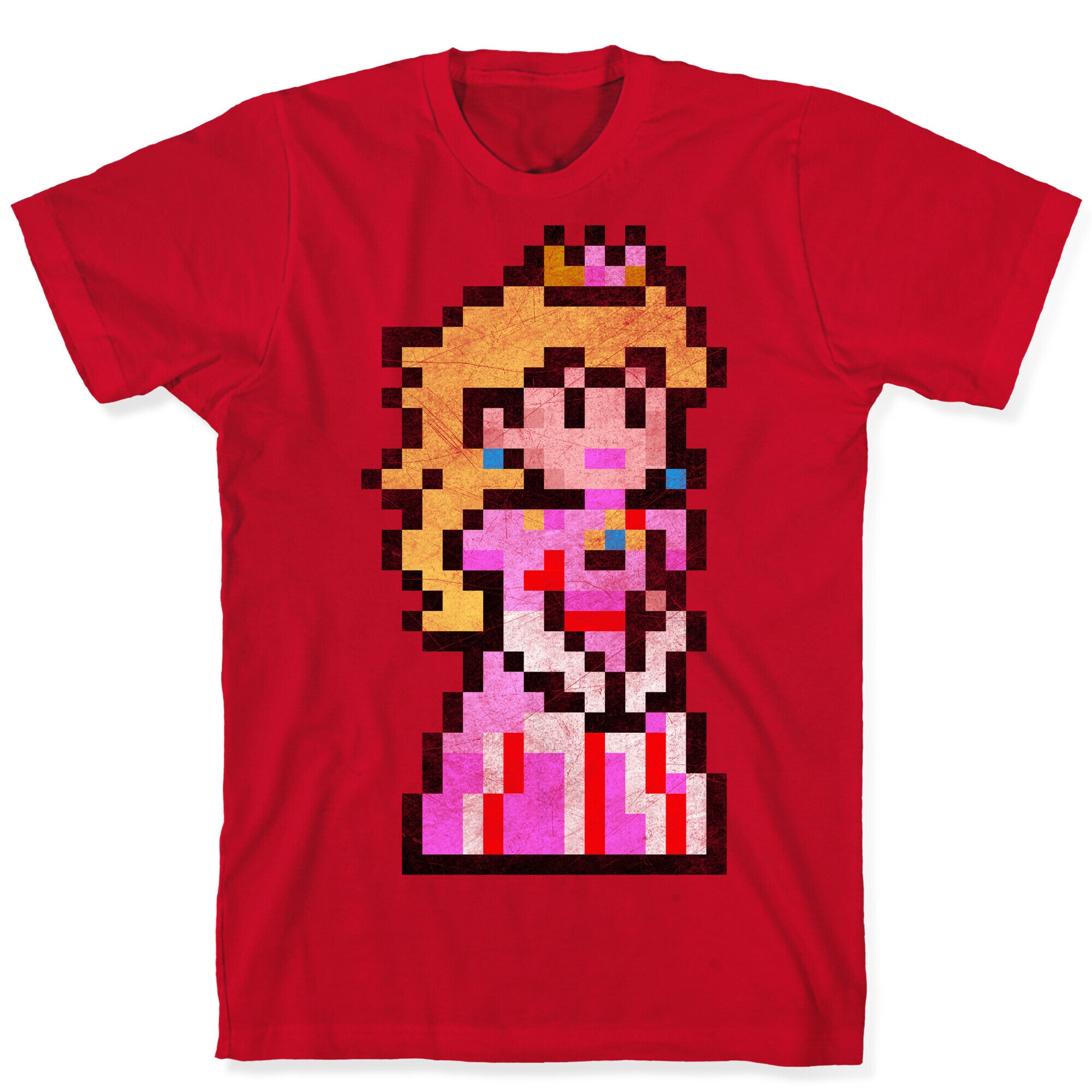 Princess Peach 8-Bit Parody T-Shirt