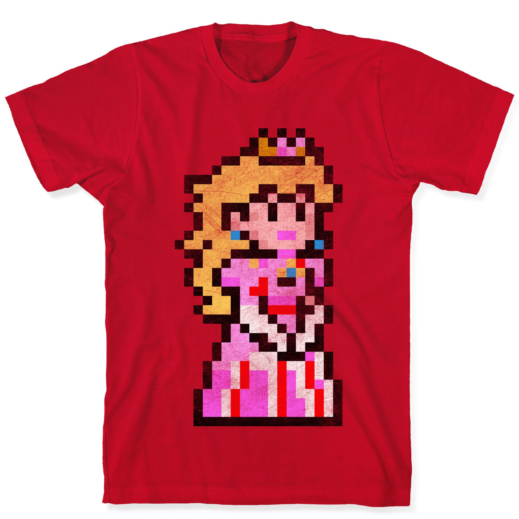 Princess Peach 8-Bit Parody T-Shirt
