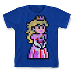 Princess Peach 8-Bit Parody T-Shirt