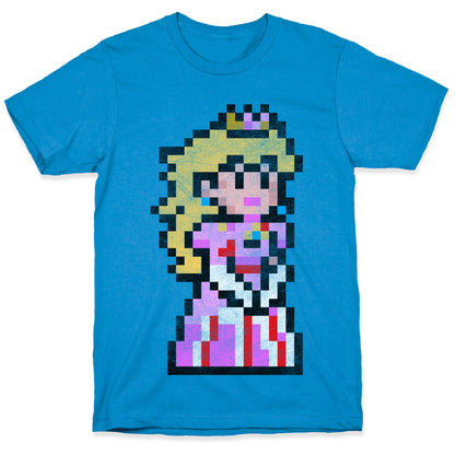 Princess Peach 8-Bit Parody T-Shirt