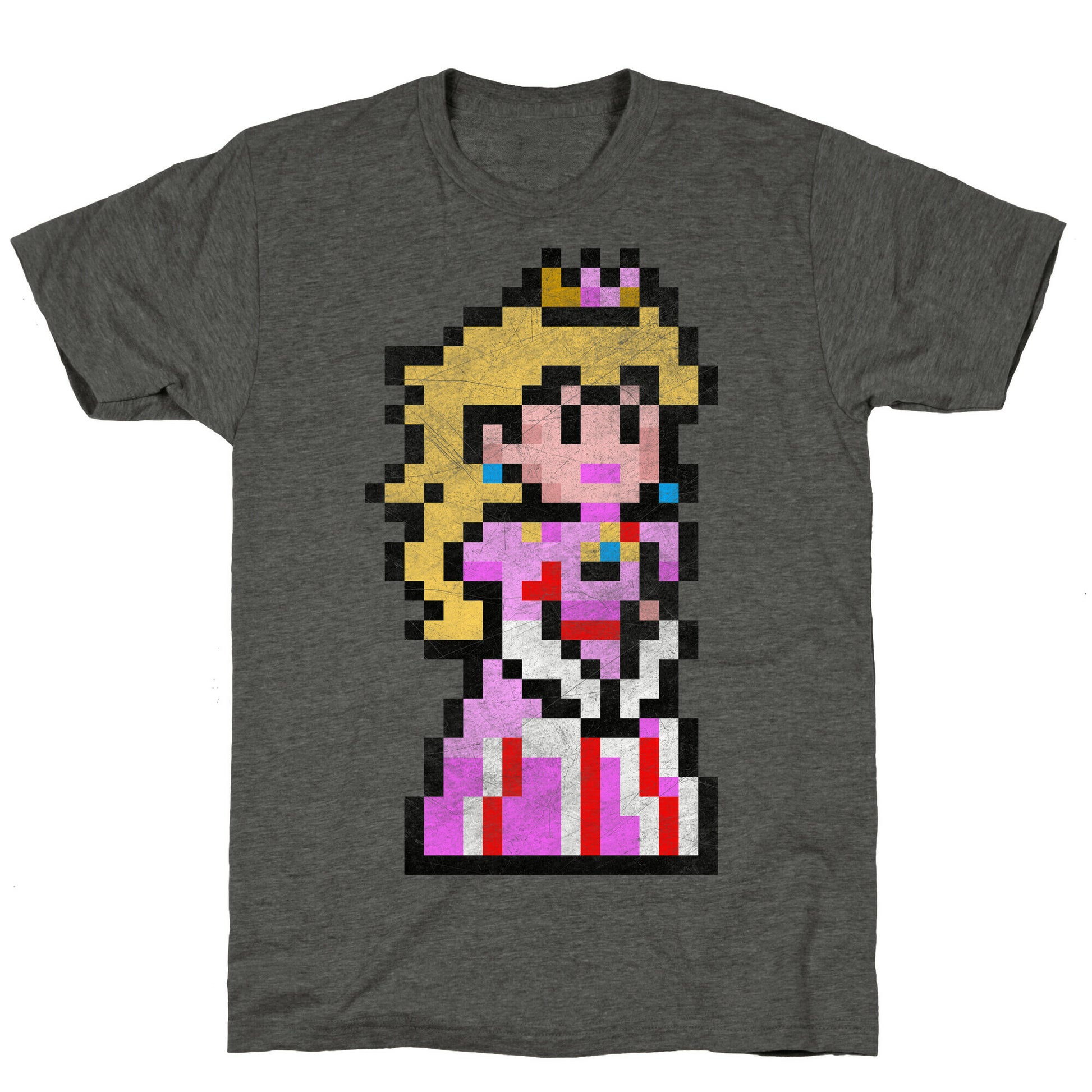 Princess Peach 8-Bit Parody Unisex Triblend Tee