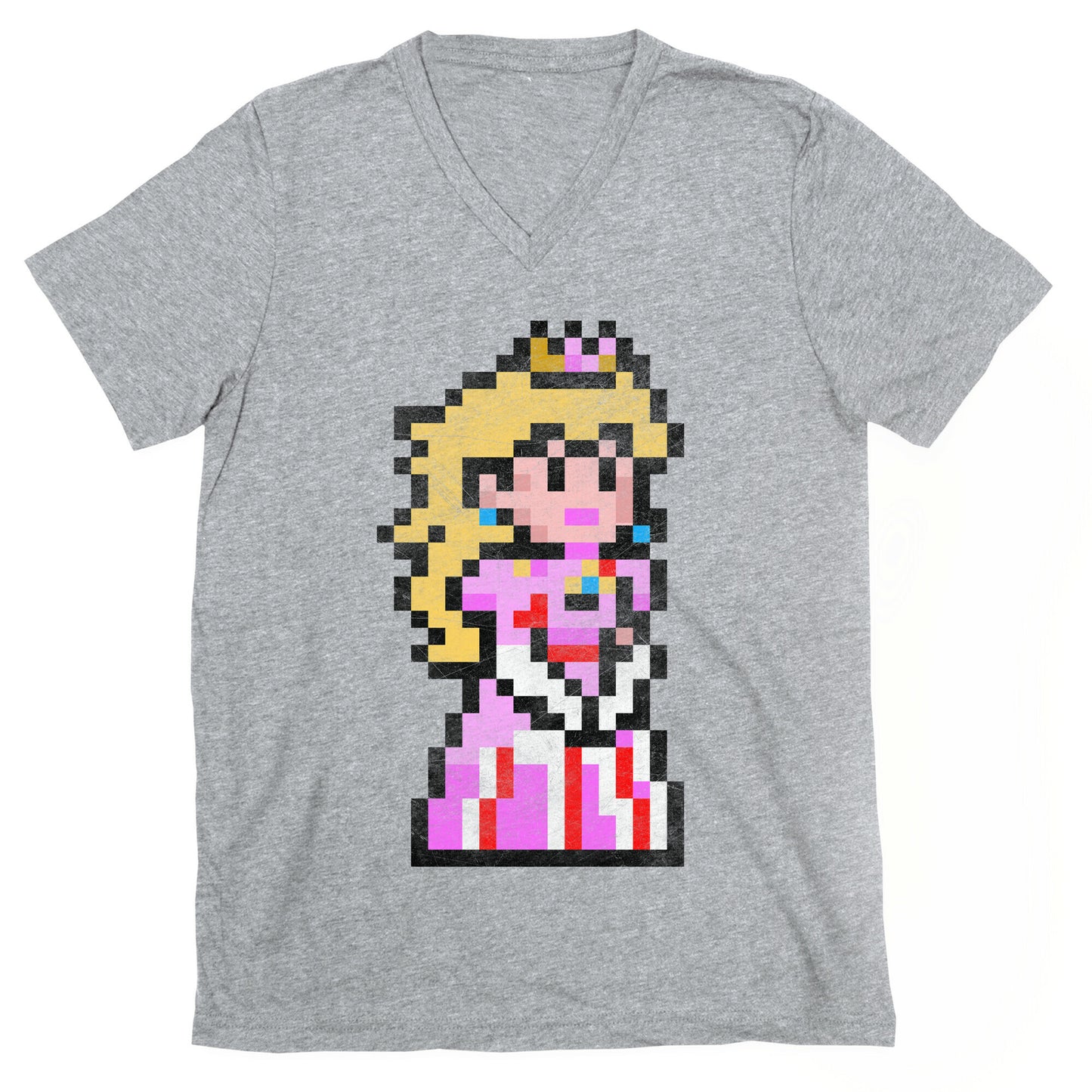 Princess Peach 8-Bit Parody V-Neck