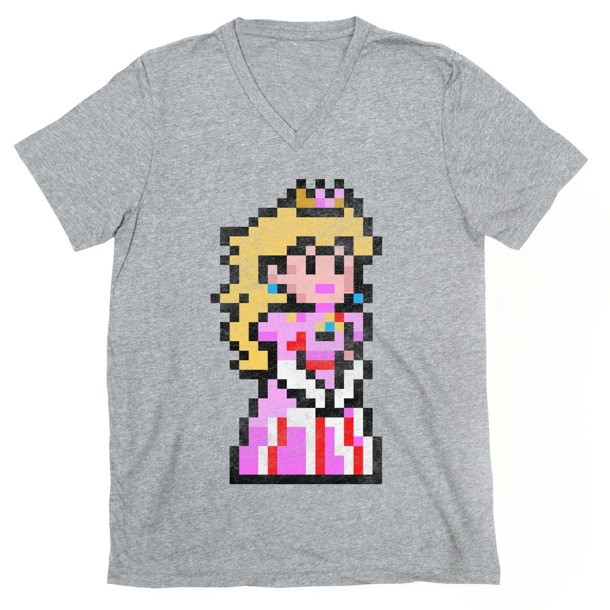Princess Peach 8-Bit Parody V-Neck