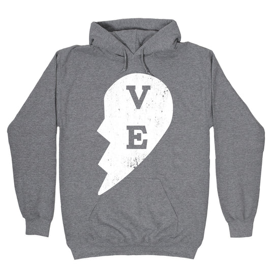 Love "ve" Couples Shirt Hoodie