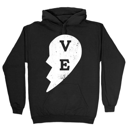 Love "ve" Couples Shirt Hoodie