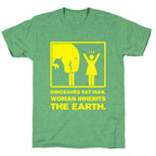Dinosaur Eats Man. Woman Inherits the Earth. Unisex Triblend Tee