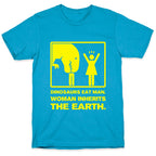 Dinosaur Eats Man. Woman Inherits the Earth. Unisex Triblend Tee