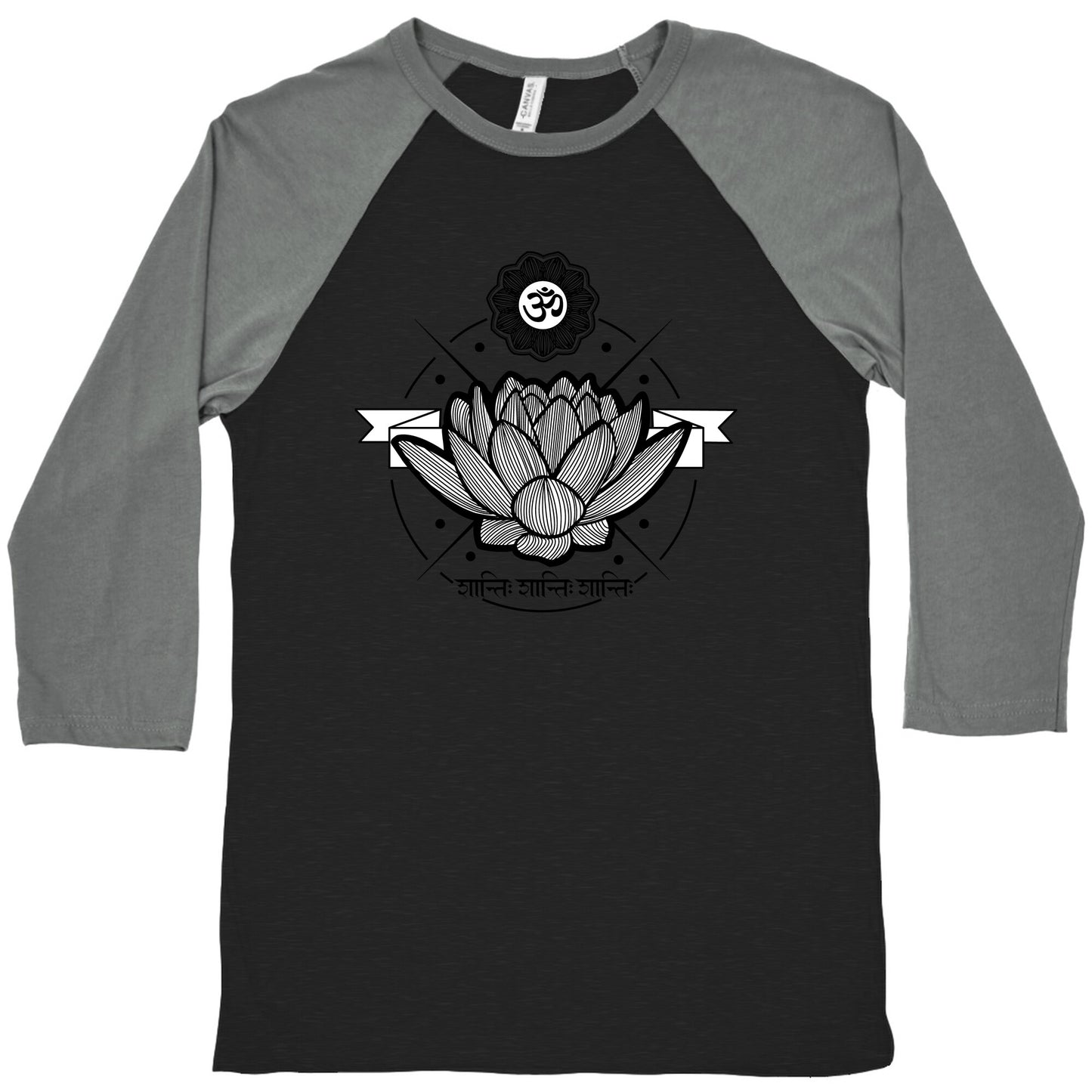 Om Shanti Shanti Shanti Baseball Tee