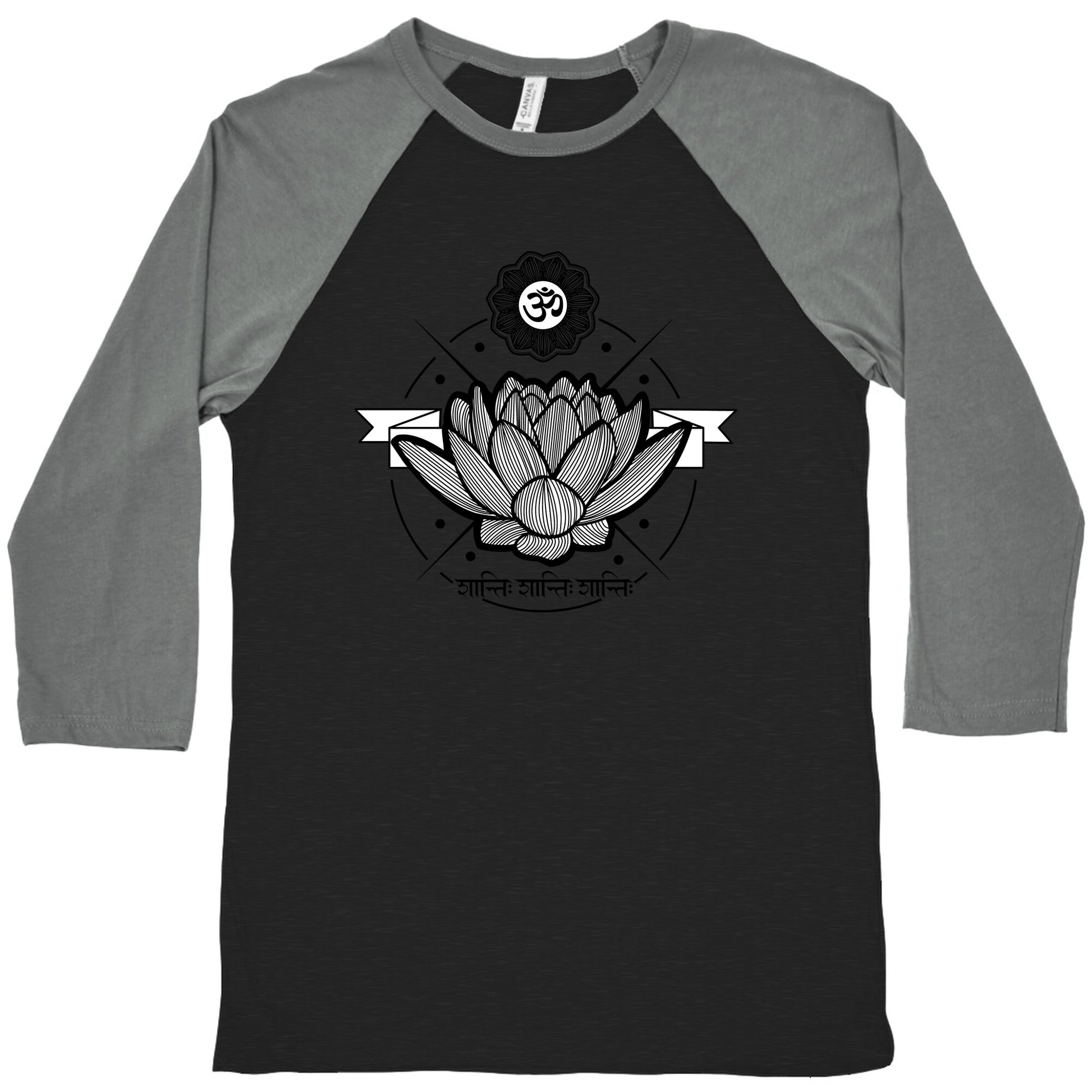 Om Shanti Shanti Shanti Baseball Tee