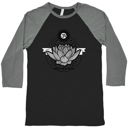 Om Shanti Shanti Shanti Baseball Tee