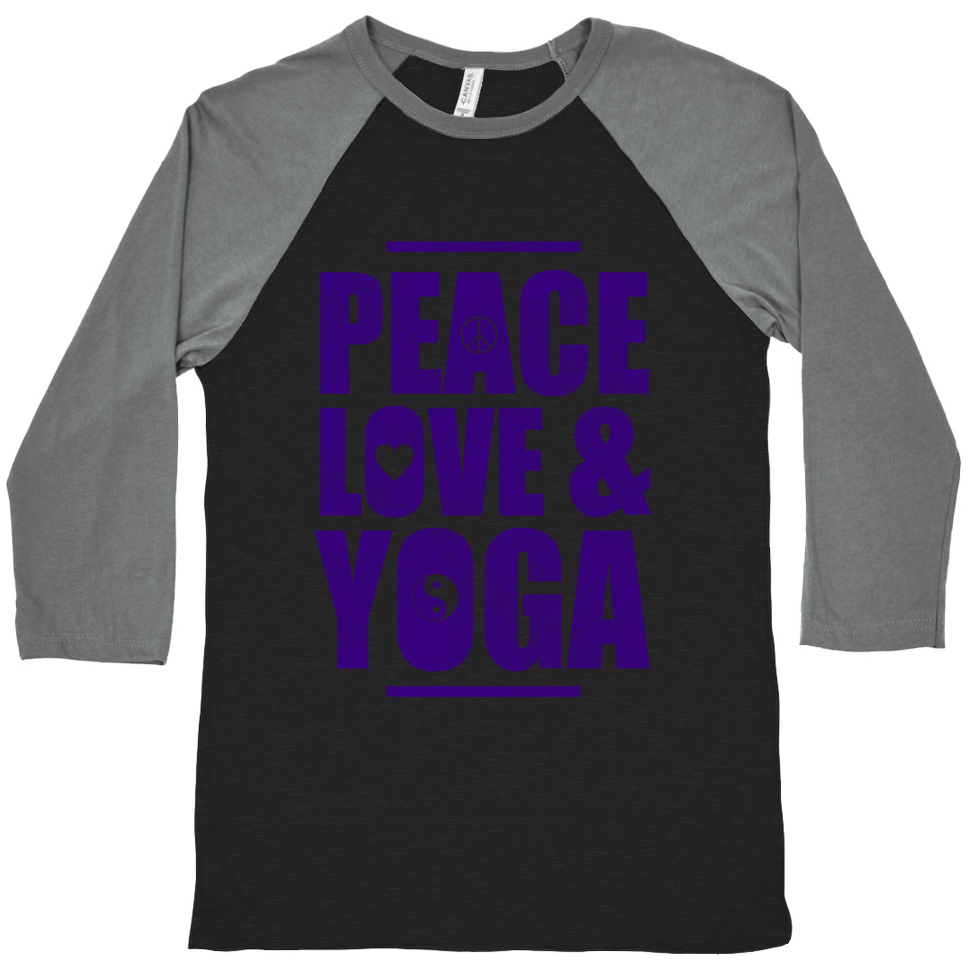 Peace Love & Yoga Baseball Tee