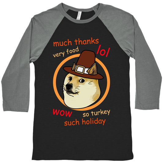Doge Thanksgiving Baseball Tee