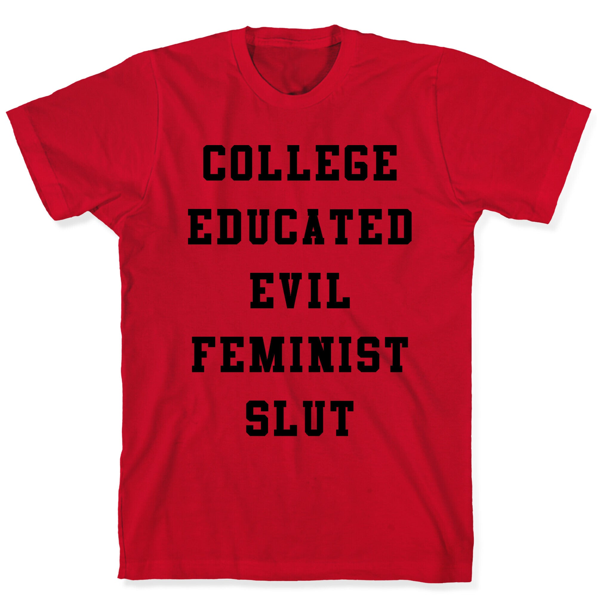 College Educated Evil Feminist Slut T-Shirt