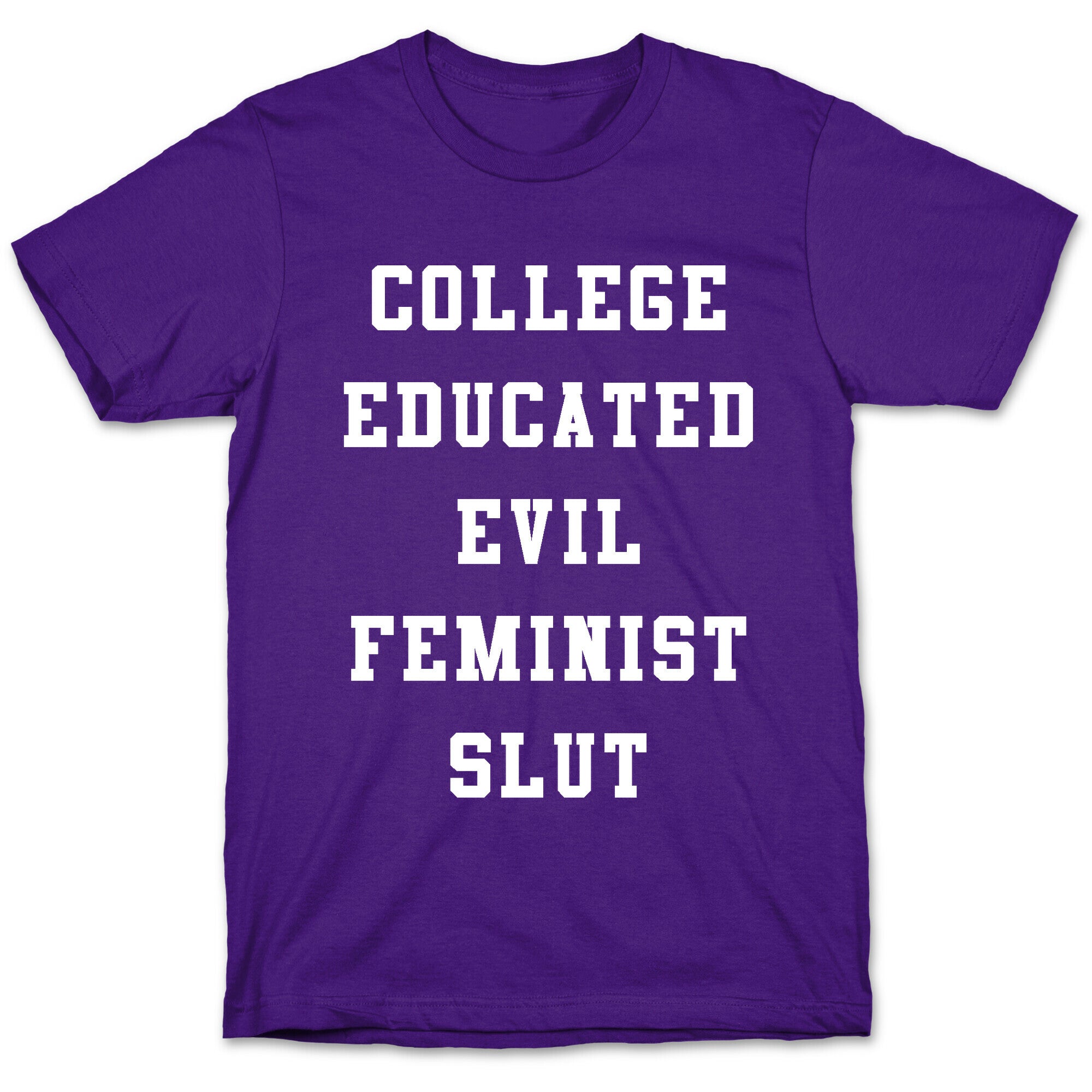 College Educated Evil Feminist Slut T-Shirt