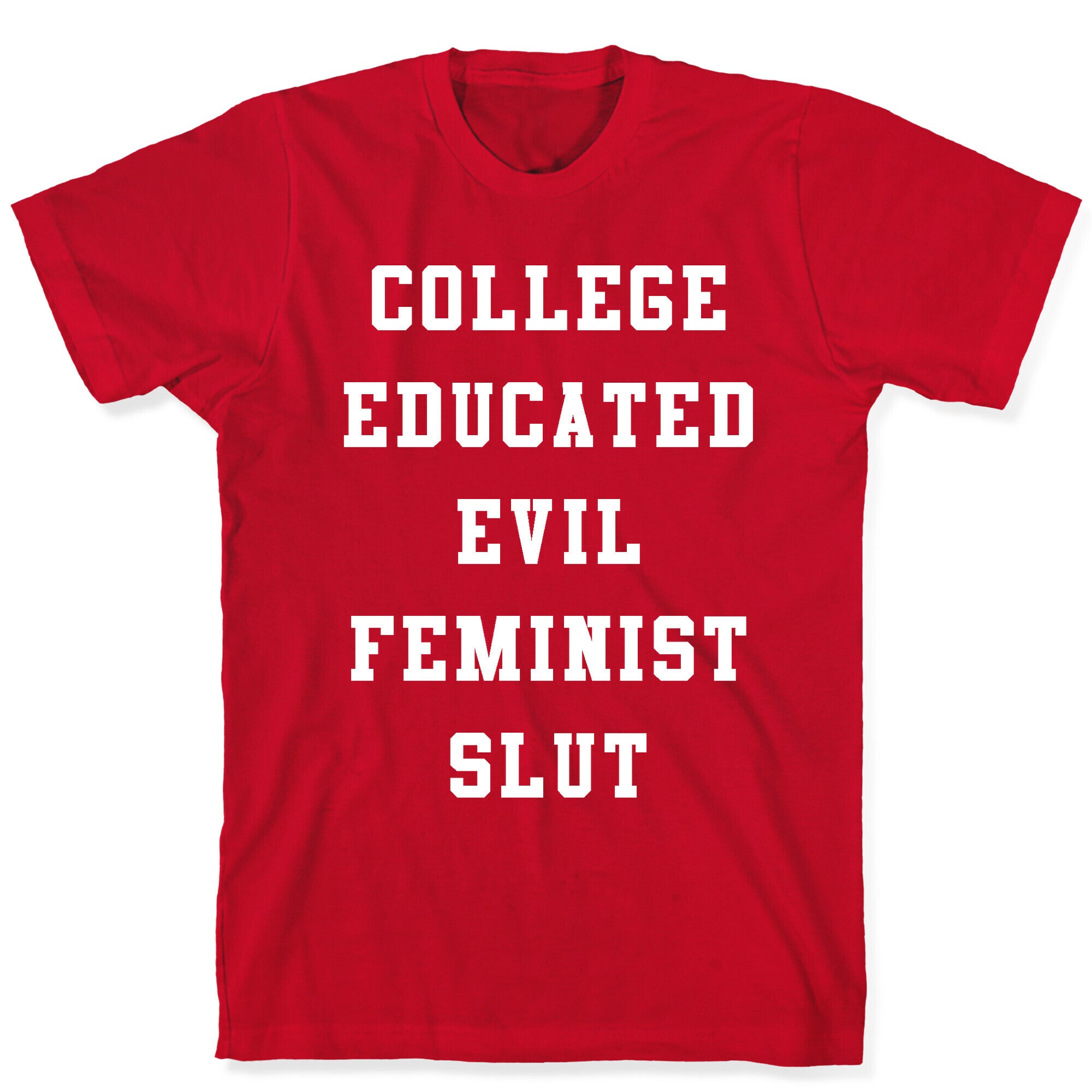 College Educated Evil Feminist Slut T-Shirt
