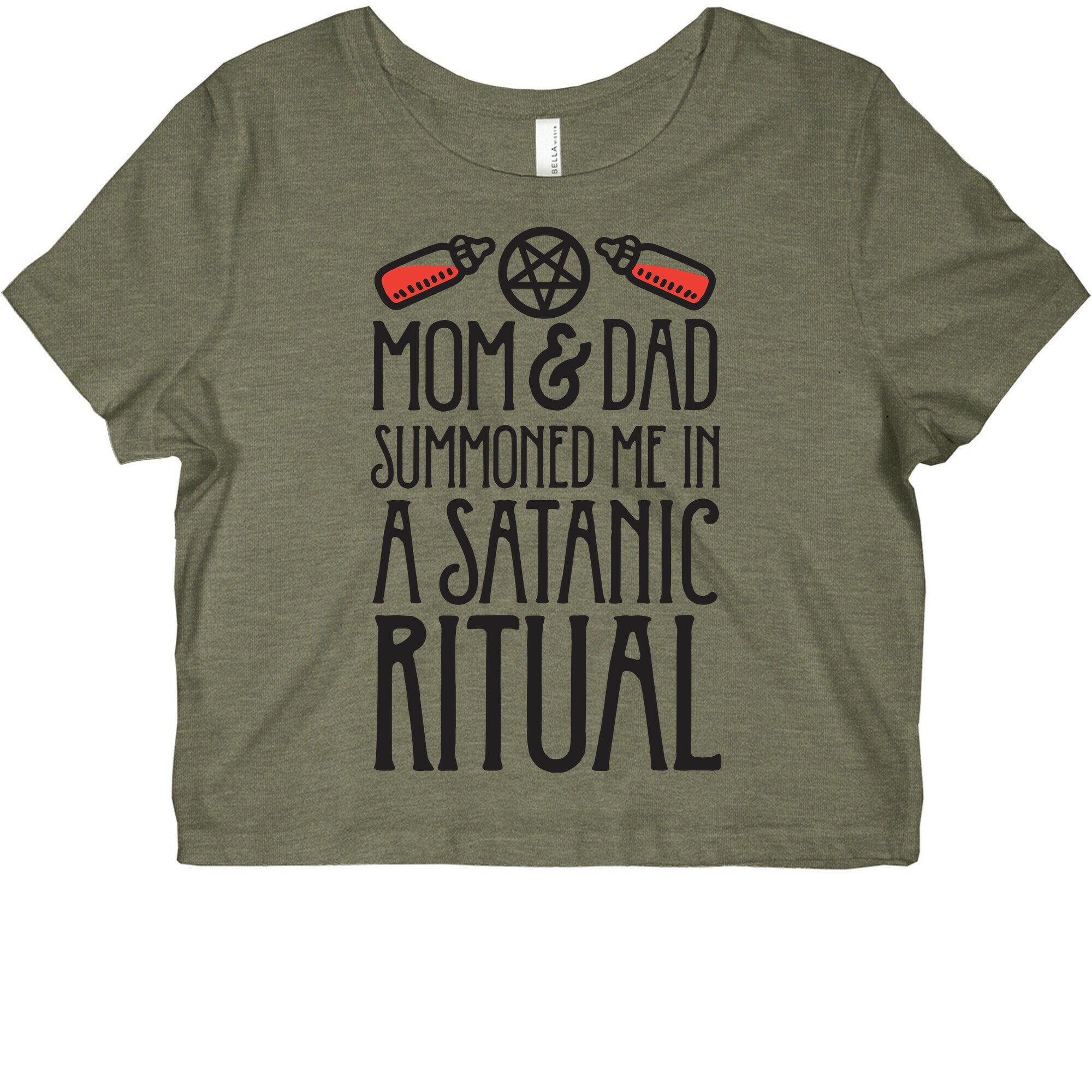 Mom & Dad Summoned Me In A Satanic Ritual Graphic Baby Tee