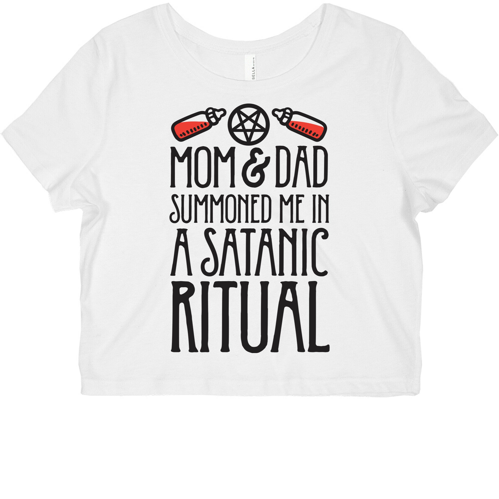 Mom & Dad Summoned Me In A Satanic Ritual Graphic Baby Tee