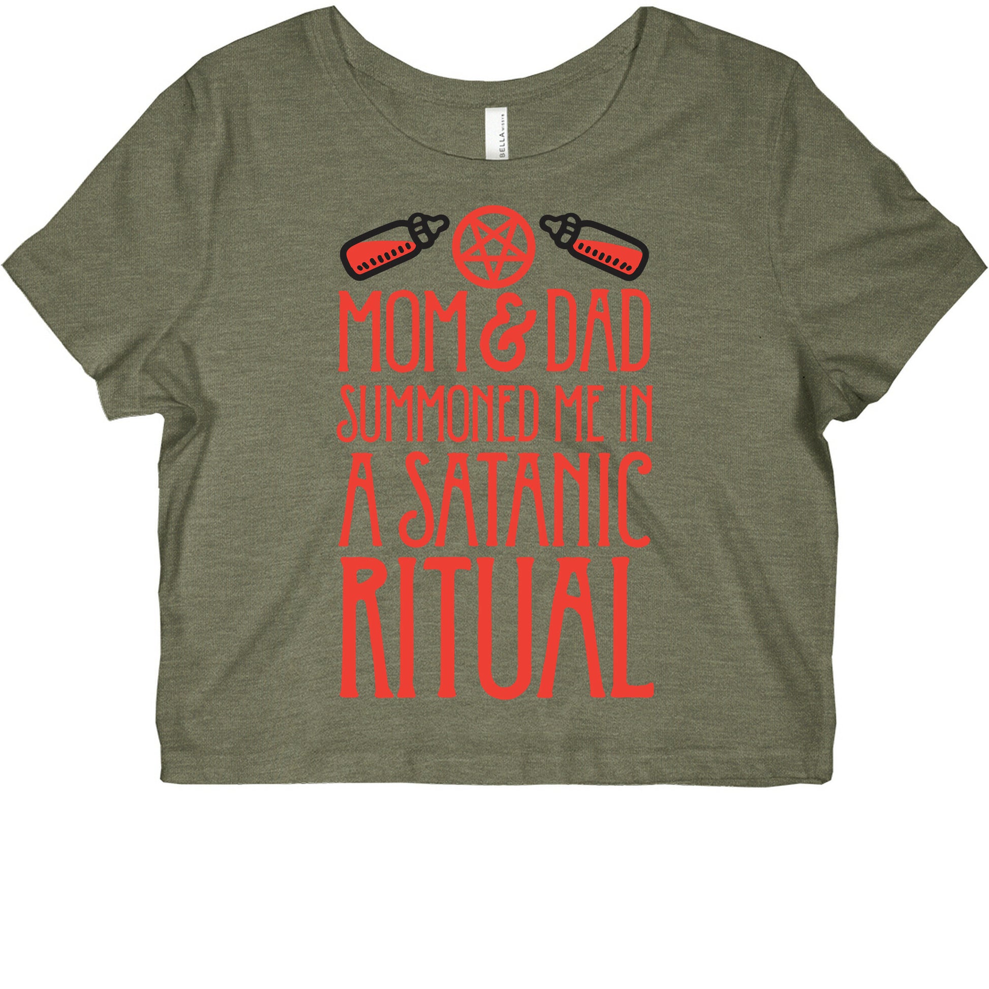 Mom & Dad Summoned Me In A Satanic Ritual Graphic Baby Tee