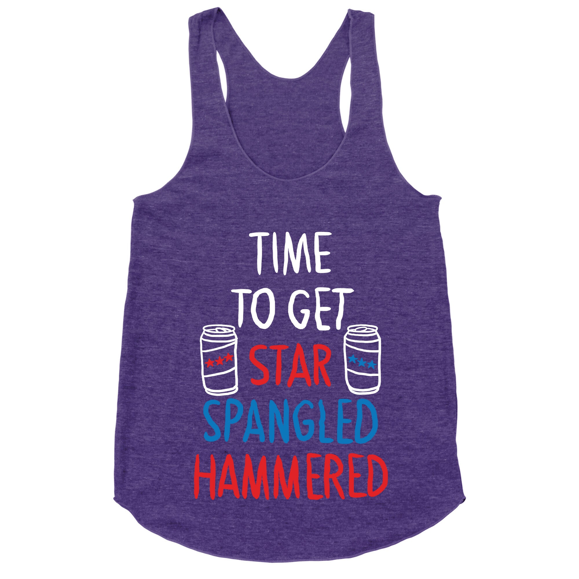 Time to Get Star Spangled Hammered Racerback Tank