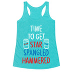 Time to Get Star Spangled Hammered Racerback Tank