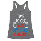 Time to Get Star Spangled Hammered Racerback Tank