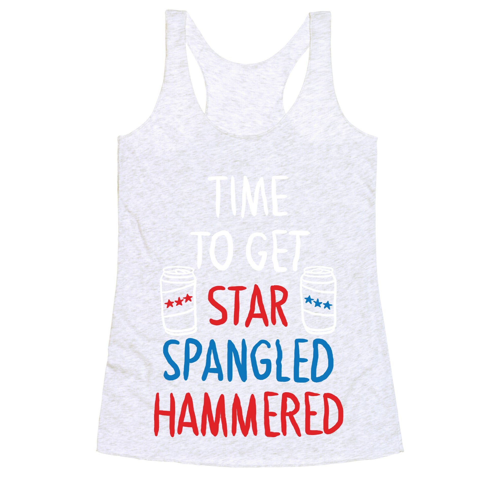 Time to Get Star Spangled Hammered Racerback Tank