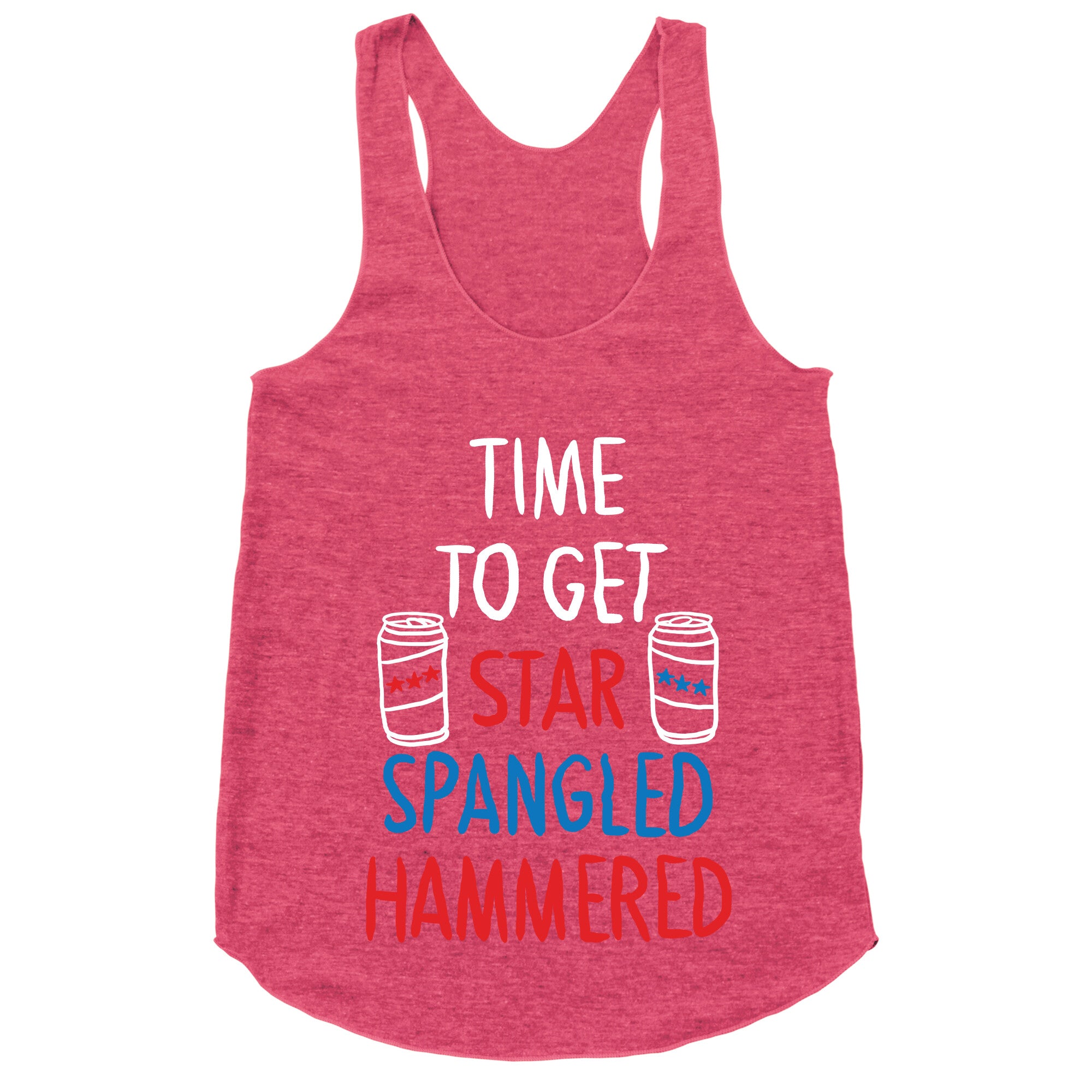 Time to Get Star Spangled Hammered Racerback Tank