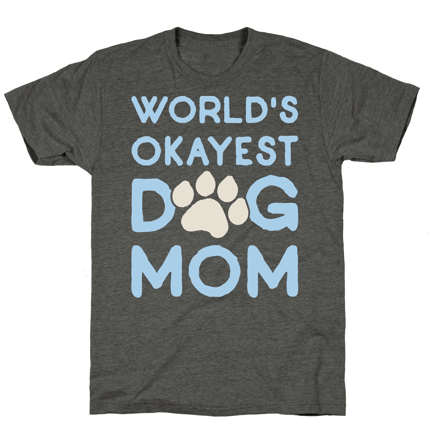 World's Okayest Dog Mom Unisex Triblend Tee